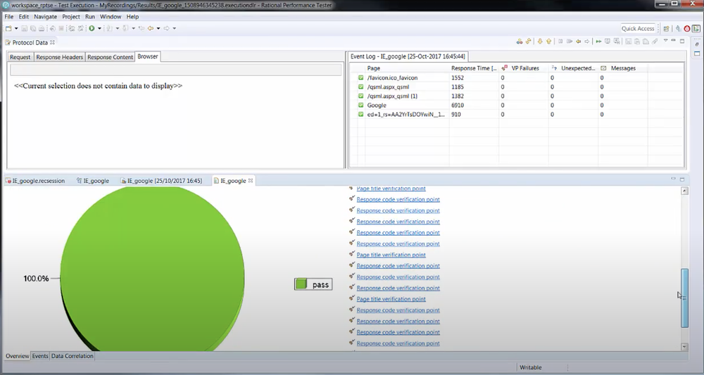 IBM Rational Performance Tester Screenshot 1