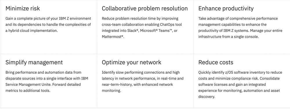 IBM Z Service Management Suite Screenshot 1