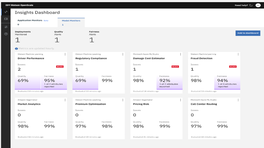 IBM Watson OpenScale Screenshot 1