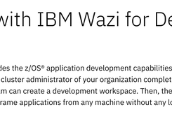 IBM Wazi for Dev Spaces Screenshot 1