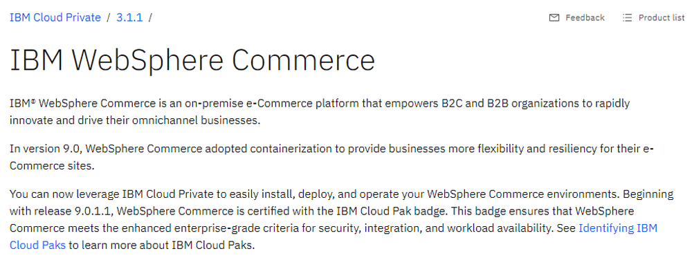 IBM WebSphere Commerce Screenshot 1