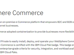 IBM WebSphere Commerce Screenshot 1