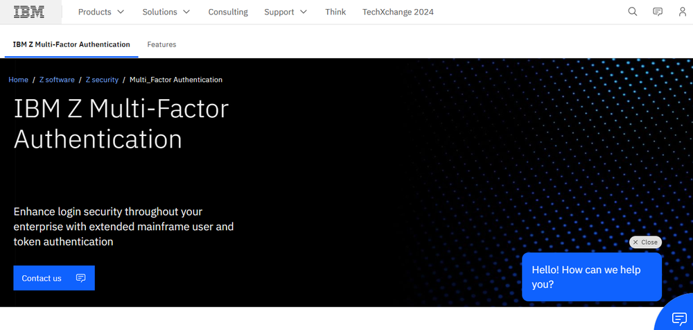 IBM Z Multi-Factor Authentication Screenshot 1