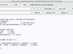 Editor screen with highlighted blocks