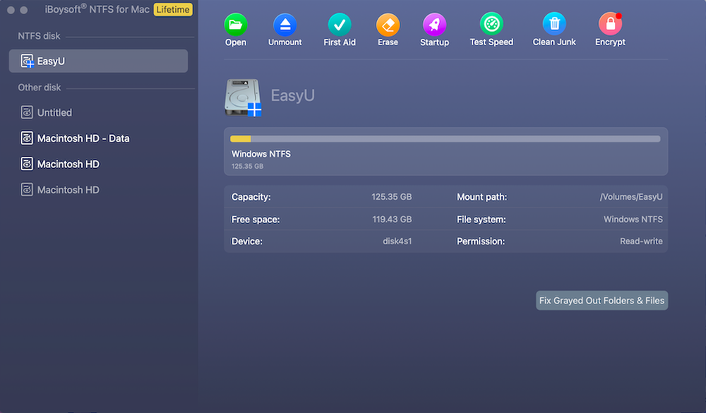 iBoysoft NTFS for Mac Screenshot 1