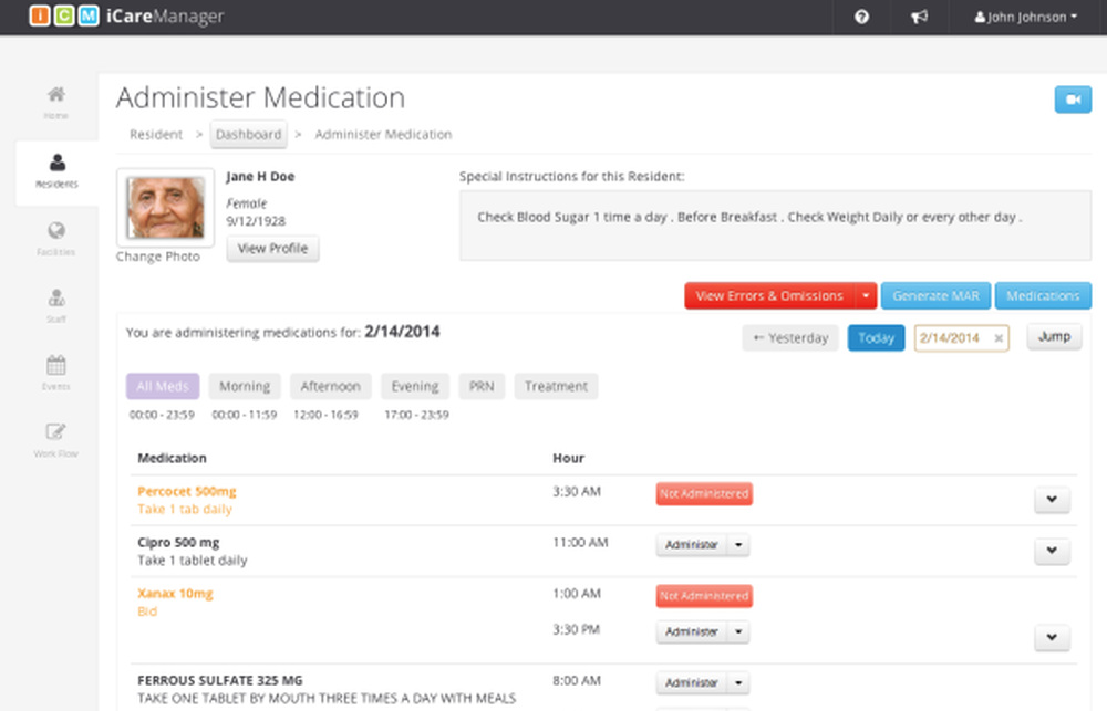 iCareManager-AdministerMedication
