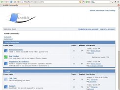 A view of IceBB's front page. (version 0.9.2.1)