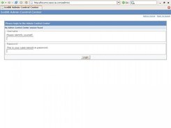Login page of the admin control center. (version 0.9.2.1)