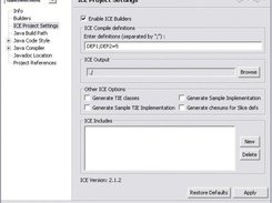 The configuration of building the files' project