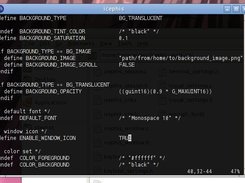 screenshot with default configuration