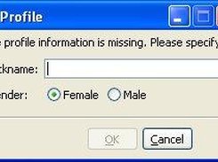 Fill the user information in this dialog (v2.0)