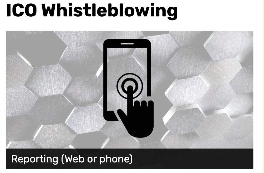 ICO Whistleblowing Screenshot 1
