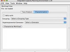 Frame for configuring workload characterization parameters. 