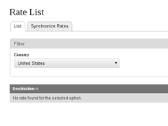 rate list