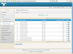 Paper Sheet List with automatically calculated sheet rate