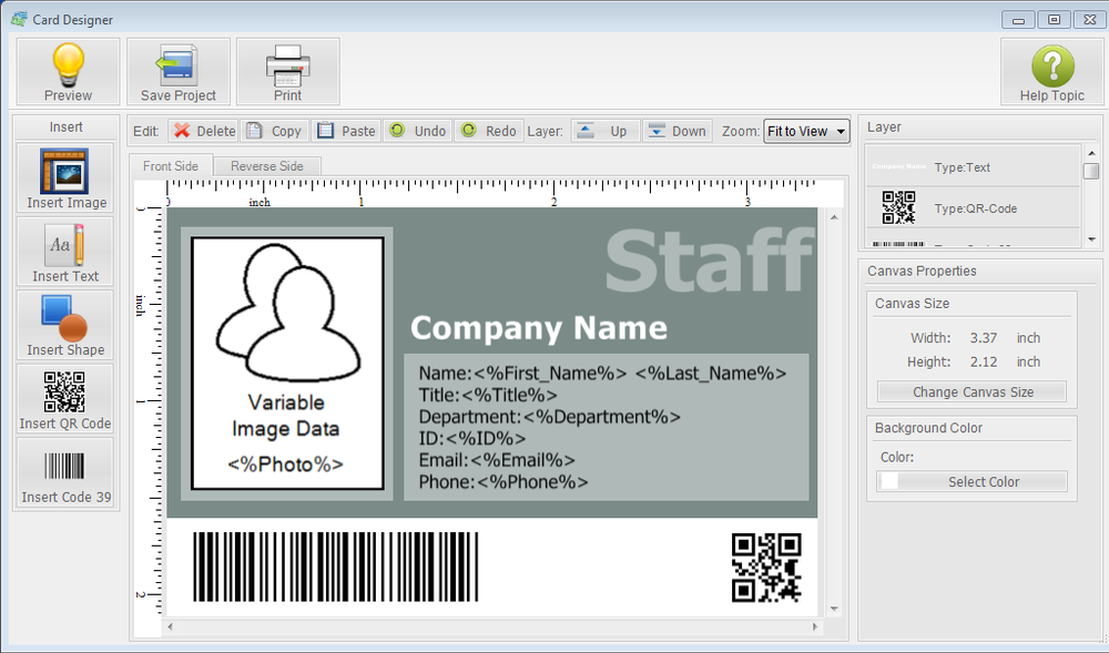 ID Card Workshop Screenshot 1