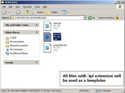 All templates with tpl extension will be used as a templates