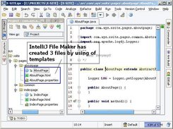 IntelliJ FileMaker has created 3 files by using of templates