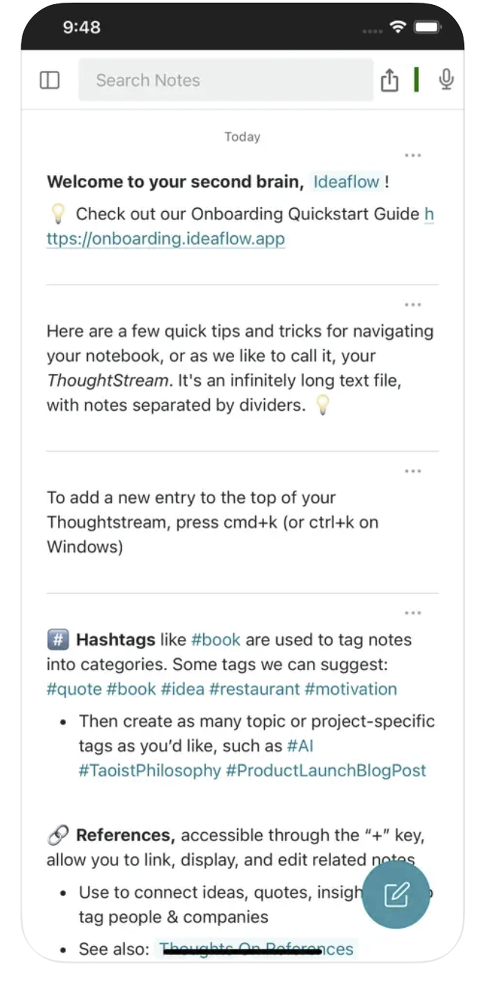 Ideaflow Notes Screenshot 1