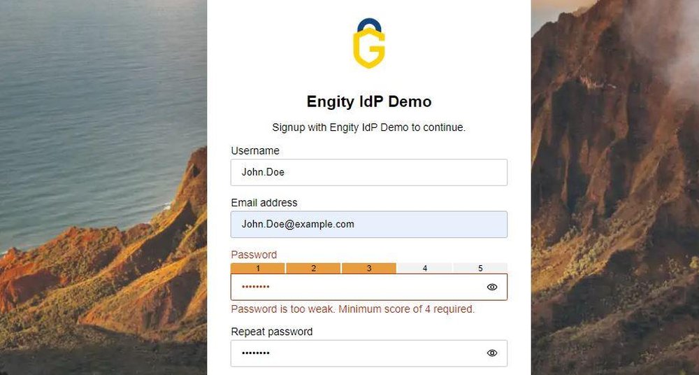 Engity's Easy-Ensure Strong Password Check