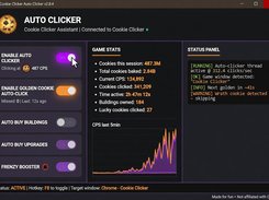 Main interface - configure click rate, hotkey and click mode for any idle game