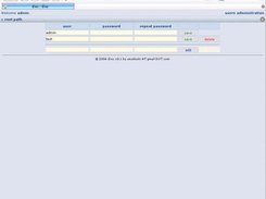 Users administration (Only for user 'admin')