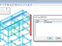 Sample 3D column tagged with unique identifier