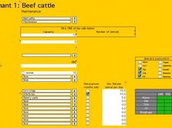 Input sheet for ruminant livestock