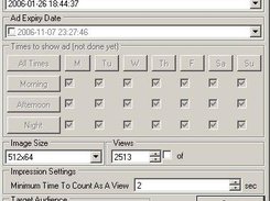 The edit ad/ad properties dialog gives you lots of options.