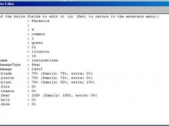 Monster editor in action (release 0.1.10)