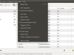 iGNUit Quiz menu