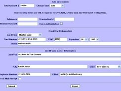 Sample Completed Input Form