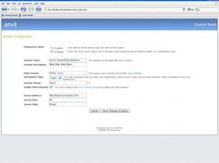 [CONTROL PANEL] - The system configuration screen