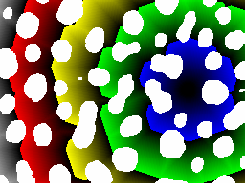 Propagation of geodesic distance from marker in binary image