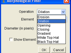 Example of dialog for the Fast_Morphology Plugin
