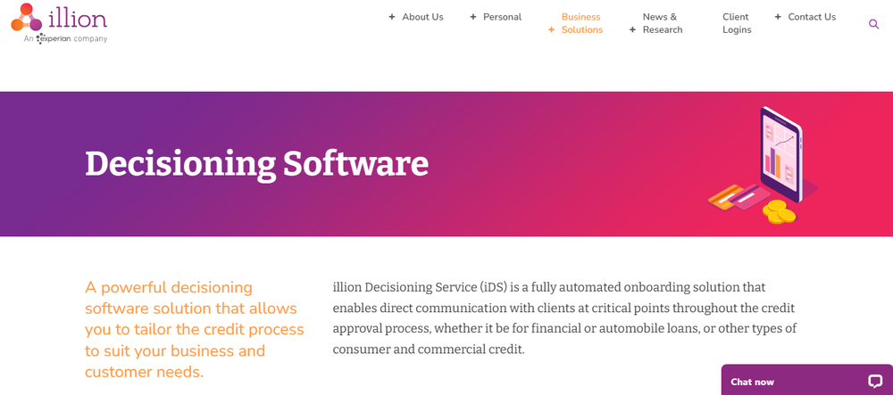 illion Decisioning Service Screenshot 1