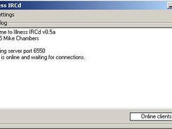 Main screen of Illness IRCd (from v0.5a)