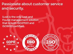 iLost is ISO 9001 (Quality) and 27001 (Security) certified