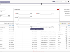 Work order Dispatch Dashboard