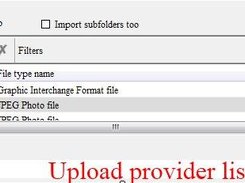 Import folder wizard second screen mockup