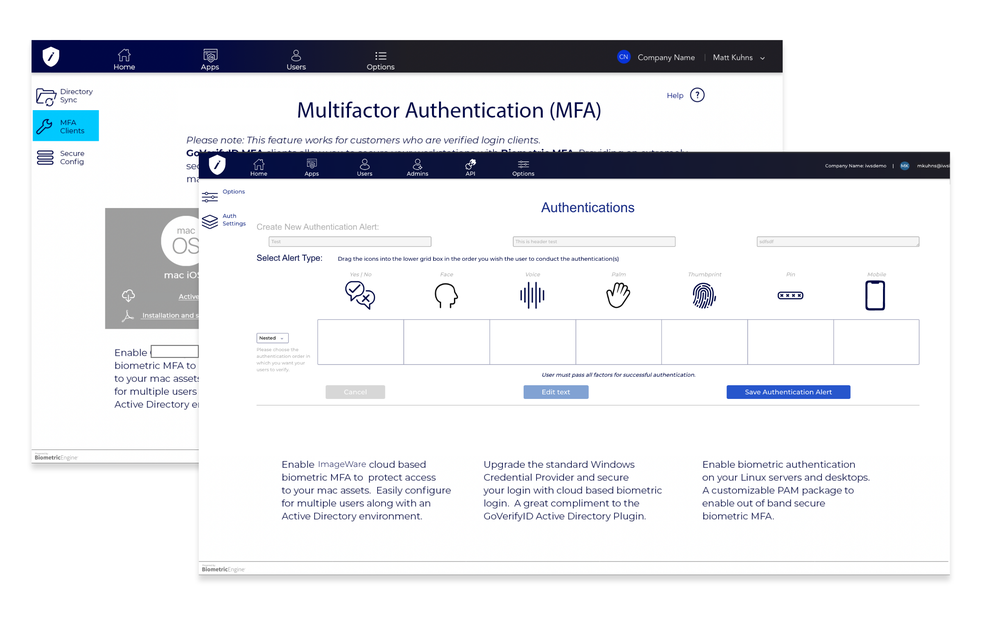 ImageWare Authenticate Screenshot 1
