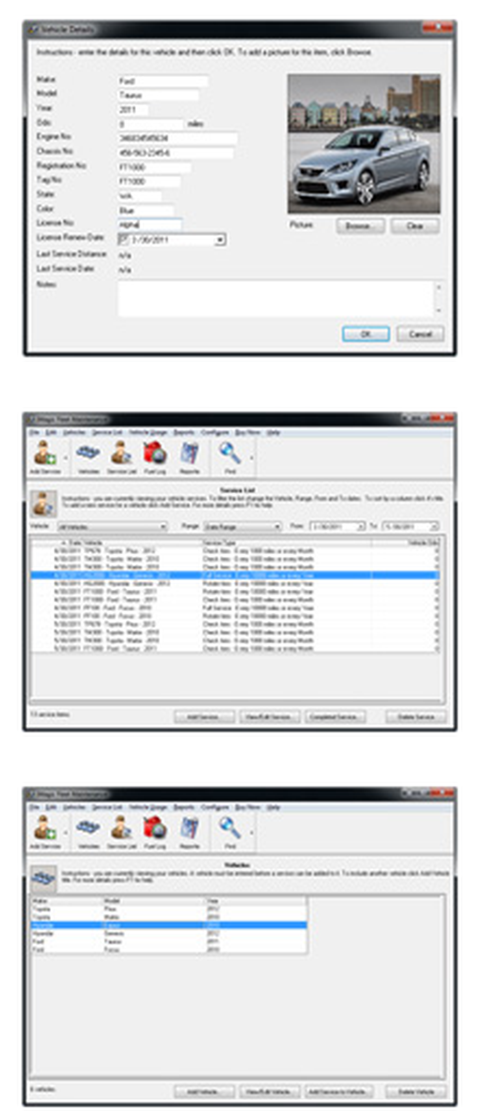 iMagic Fleet Maintenance Screenshot 1
