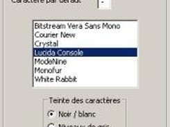 Détails du panneau de paramètres