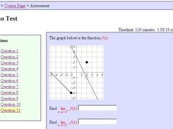 The testing system (student view)