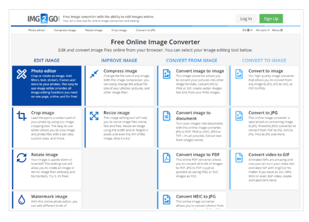 Img2Go's - Free Online Photo Editor