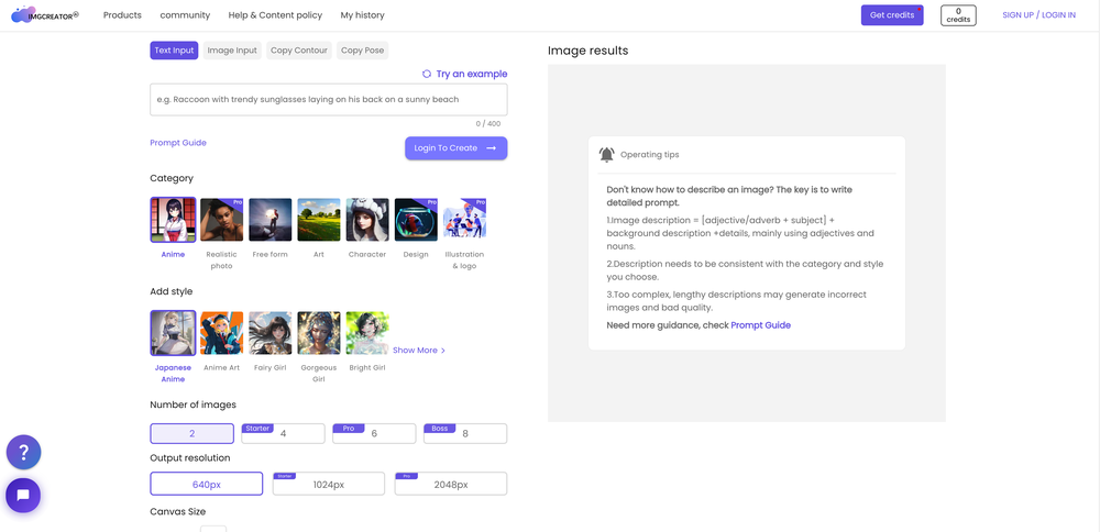 ImgCreator.AI Screenshot 1