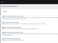 imgi admin area for faq page