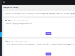 imgi admin area settings