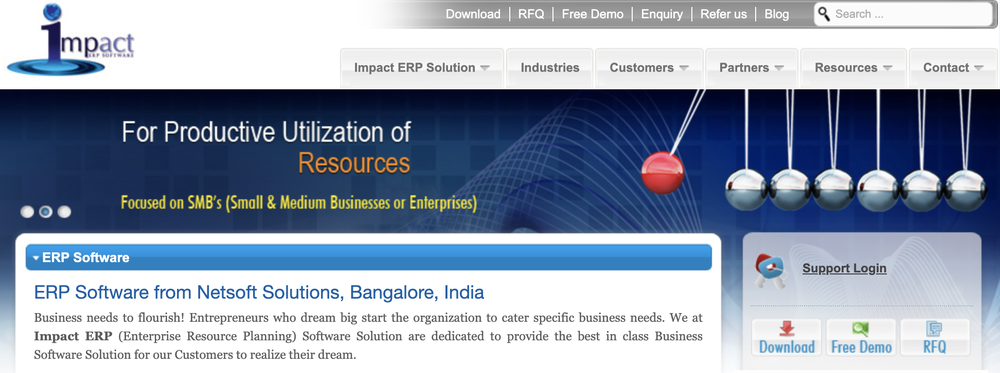 Impact ERP Screenshot 1