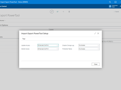 The Import Export PowerTool app facilitates the customization of security and operational settings. Users can define how updates and deletions are processed to ensure data protection and compliance with organizational policies during import and export tasks.